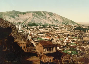 Vintage vykort från Tbilisi, 1890-talet